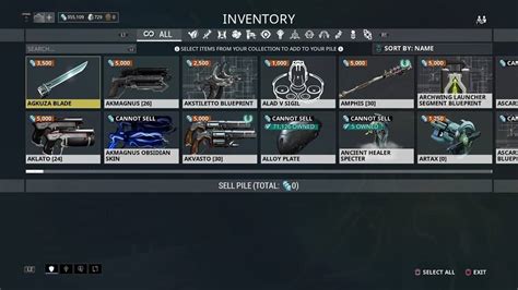 How to Sell Items and Weapons from inventory in .